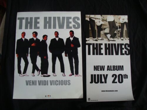 THE HIVES Album poster lot of 2 VENDI VICIOUS  original record store promo 2002
