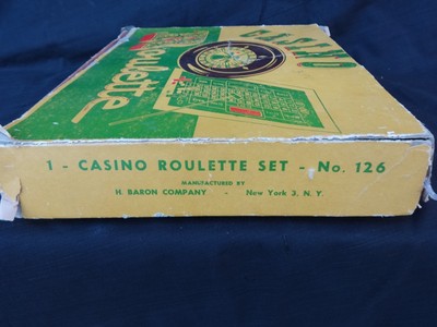 CASINO ROULETTE SET NO. 126 by H. Baron Co. New York 1950's Game