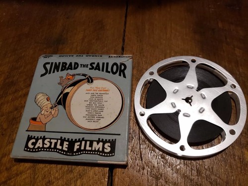 SINBAD THE SAILOR vintage 8mm CASTLE FILM, b&w silent, cartoon 759