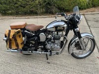 2015 15 ROYAL ENFIELD BULLET CLASSIC EFI MODERN RETRO CHROME  BLACK FI PANNIERS