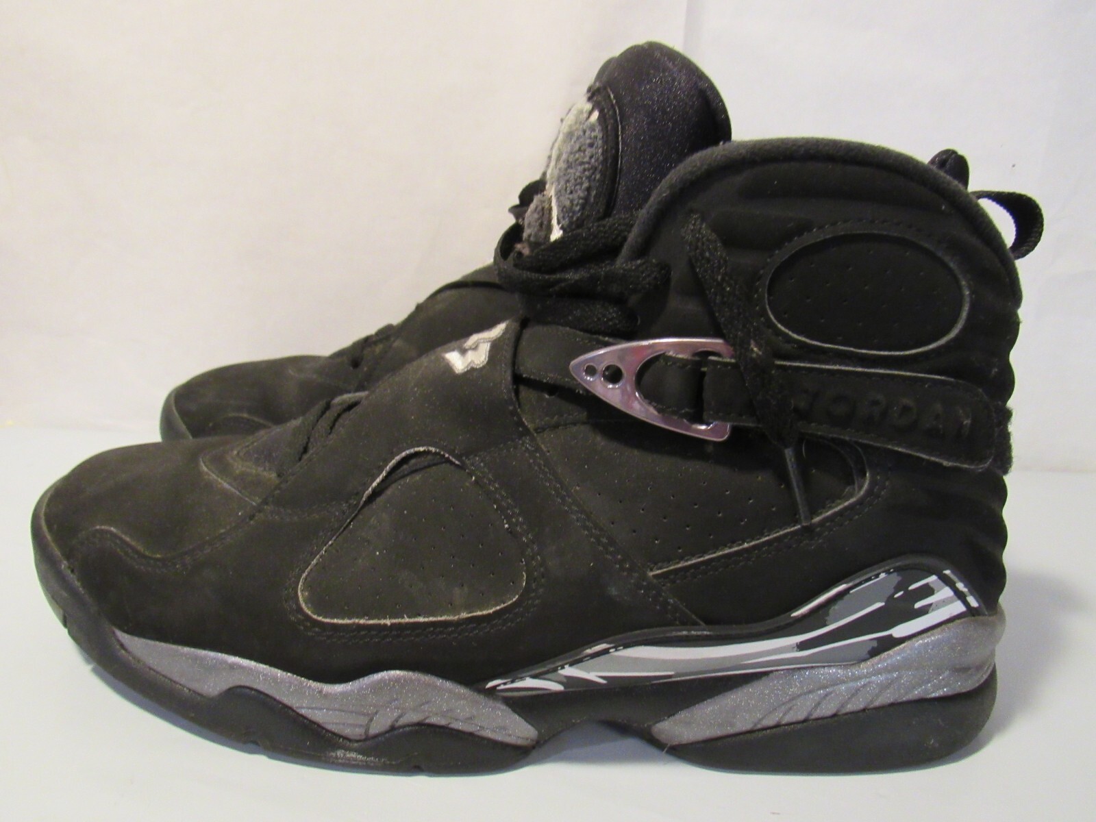 27cm エアジョーダン8 クローム Air Jordan 8 NIKE AIR JORDAN 8 VIII RETRO BLACK CHROME 305381001 SIZE 9