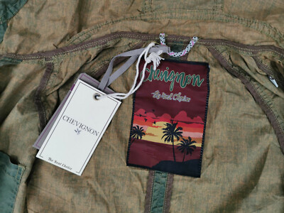 Pre-owned Chevignon Vintage Casual Parka Summer Jacket Coat Olive Green Size: M
