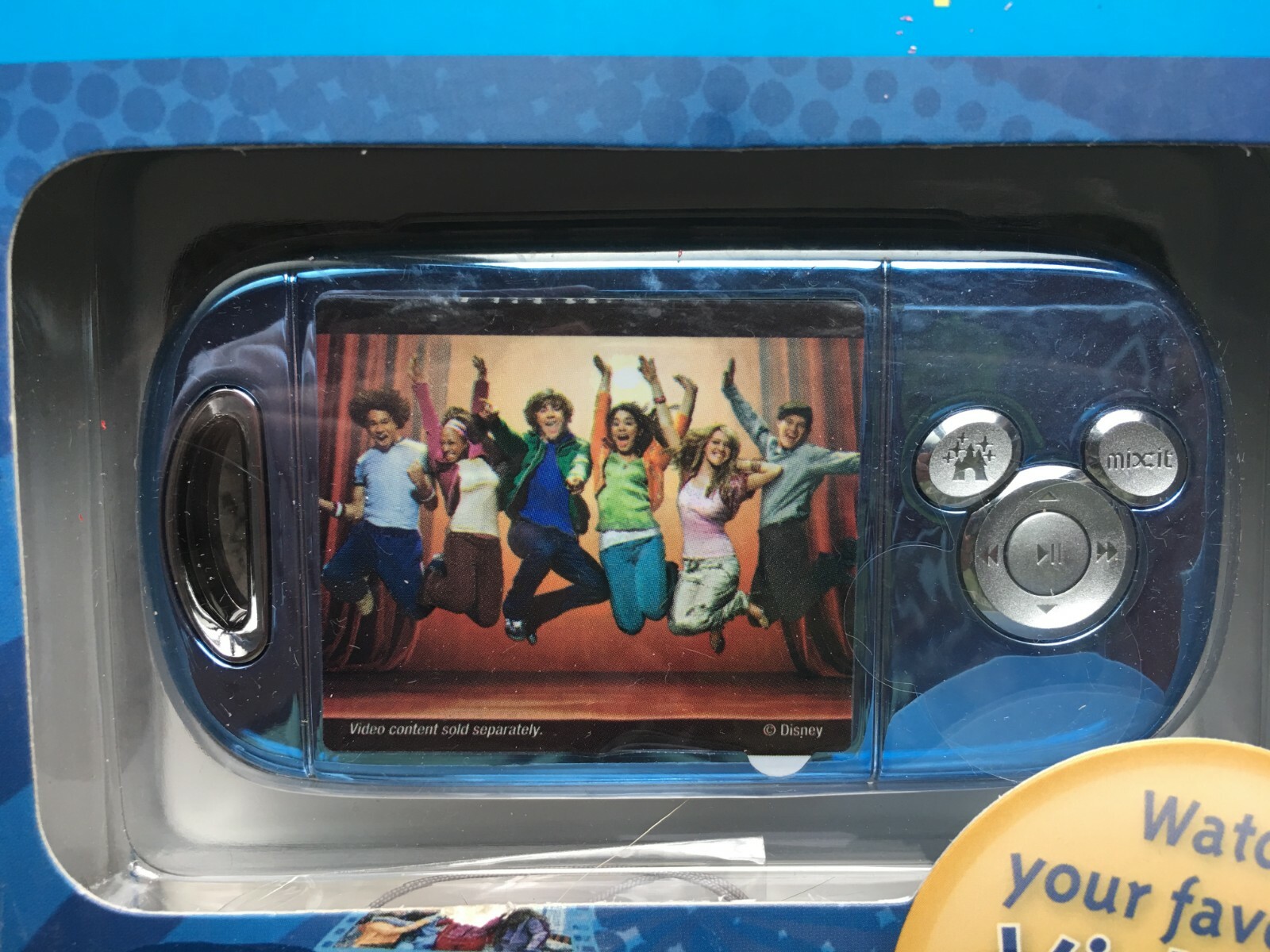 NEW IN PACKAGE DISNEY MIX MAX MEDIA MP3 PLAYER HIGH SCHOOL MUSICAL CLIP BLUE