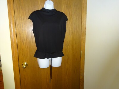 NEW WOMEN'S JONES NEW YORK BLACK SHIRT SIZE L MSP $69