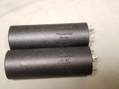 Pair Vintage Magnavox 25-51 200MFD 300V Capacitors Clean & Tested
