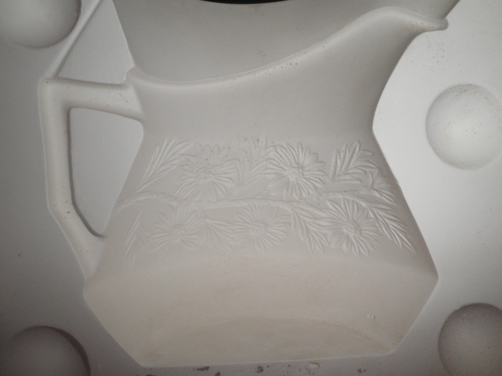 Vintage Ceramic Slip Casting Mold Floral Pitcher Daisies ? White Horse #1086