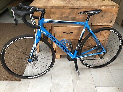 Cannondale Synapse Road Bike, blue, 56cm frame. Upgraded wheels. Plus extras.