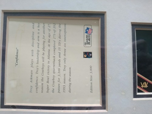 1994 TROY AIKMAN PLAQUE 12
