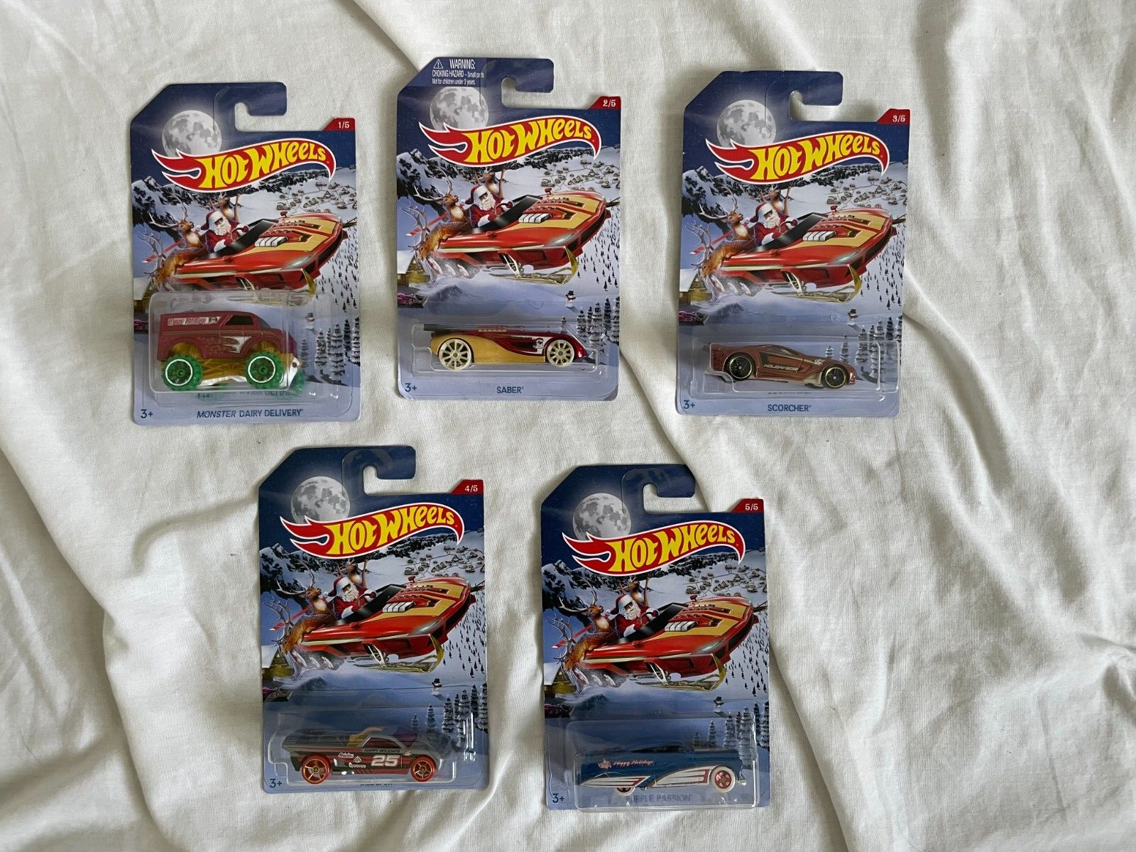 Christmas 5-car Set 2017 Holiday Hot Rods