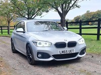 BMW 1 SERIES 120i M Sport 3dr SILVER + RED LEATHER 60K VOSA WARANTED MILES