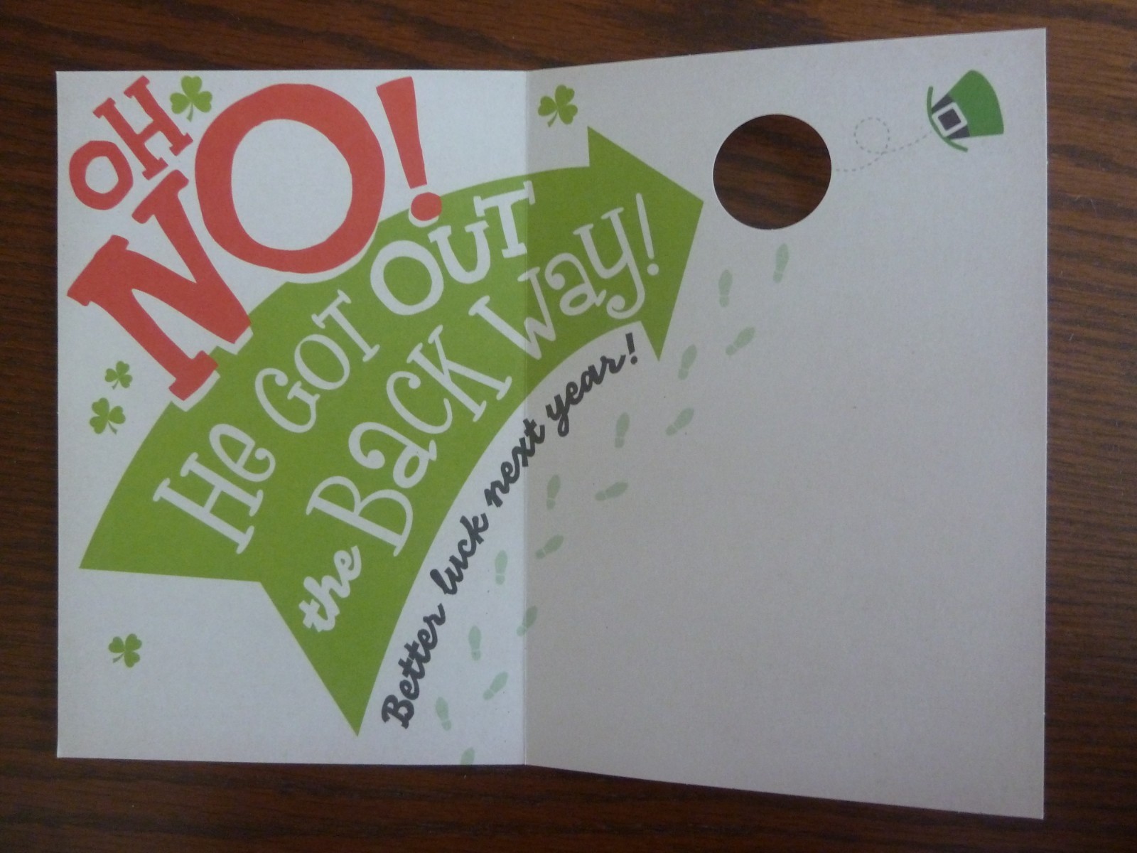 NEW Hallmark Card St. Patrick's Day Card Leprechaun Irish Luck Rich HUMOR Funny