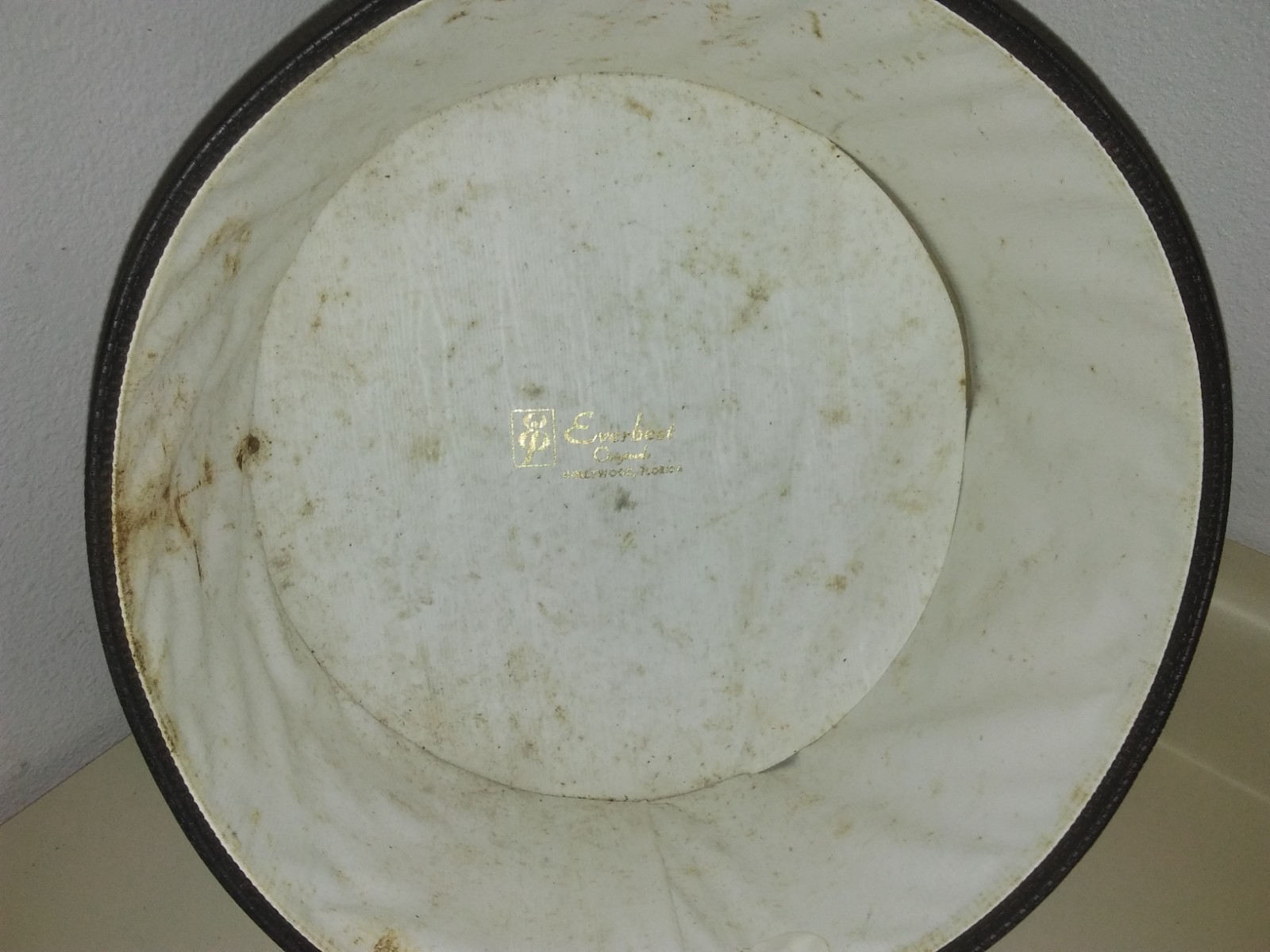 Vintage Everbest Lakewood FL Black Vinyl Wig Hat Box Storage Carrier Latch Hinge