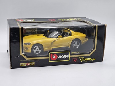 BURAGO DIAMONDS 1:18 DIECAST METAL yellow 1993 DODGE VIPER RT/10 #3065