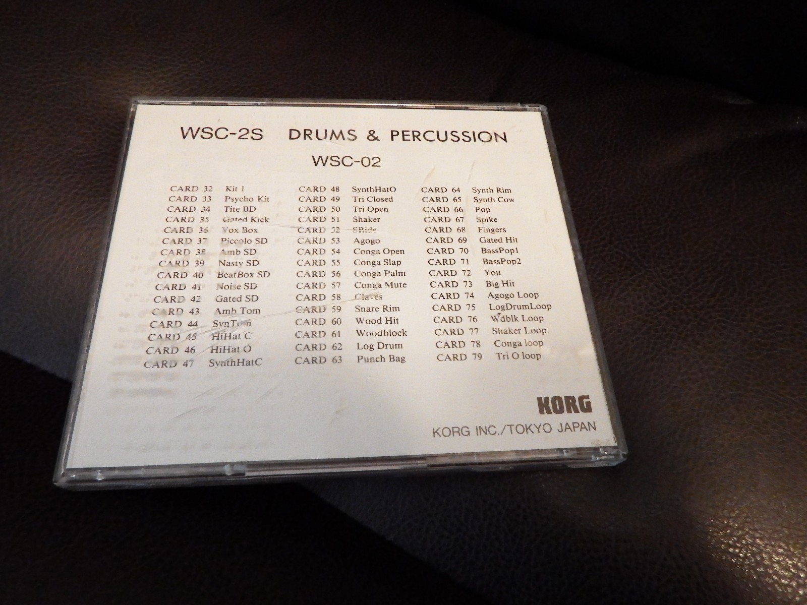 Korg Wavestation WSC-2S  PCM expansion cards in cases