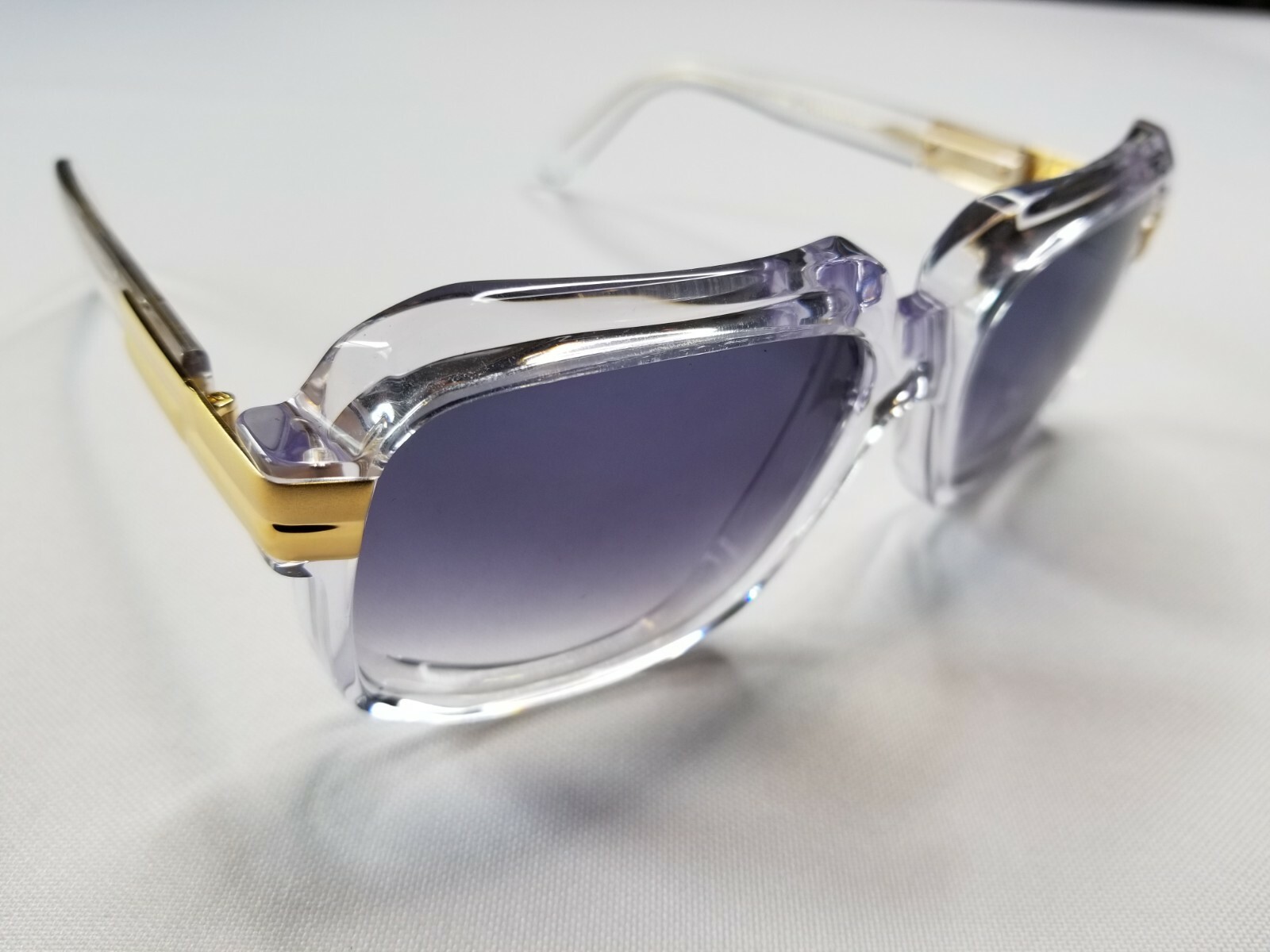 Pre-owned Cazal Legends Mod. 607/3 Col. 065 Crystal Gold Sunglasses Made In Germany In Gray