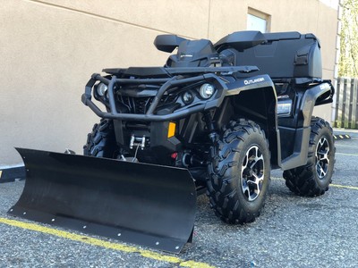 CAN AM OUTLANDER XT EPS 1000R,BLACK IN BLACK WITH PLOW,CARGO BOX LOW MILES 177