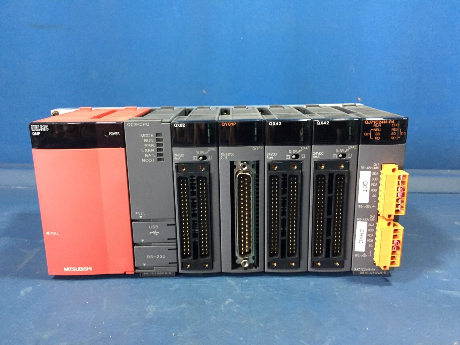 MITSUBISHI MELSEC Q PLC Q61P Q02HCPU QX82 QY81P QX42 MITSUBISHI MELSEC Q PLC Q61P Q02HCPU QX82 QY81P QX42