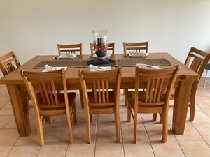 Kitchen table and chairs (8 seater) Solid Oa | Dining Tables | Gumtree