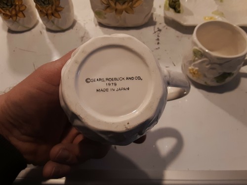 Vintage 1978 Sears & Roebuck Ceramic Frog Set 19 PC