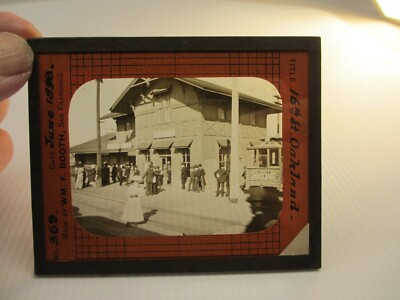 1898 Oakland 16th St. Central Pacific Railroad SP Station Glass Lantern Slide 36