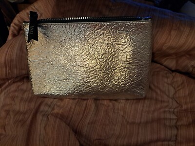 Ipsy Glam Bag Silver Cosmetic Makeup Bag
