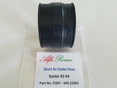 Alfa Romeo Spiders 82-94 Short Air Intake Hose for Bosch Fuel Injected Cars  