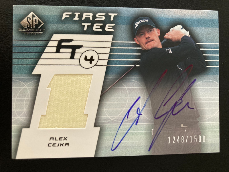 2003 Sp Game Used Edition First Tee Autograph Shirt Trikot Rc Alex Cejka Ed/1500