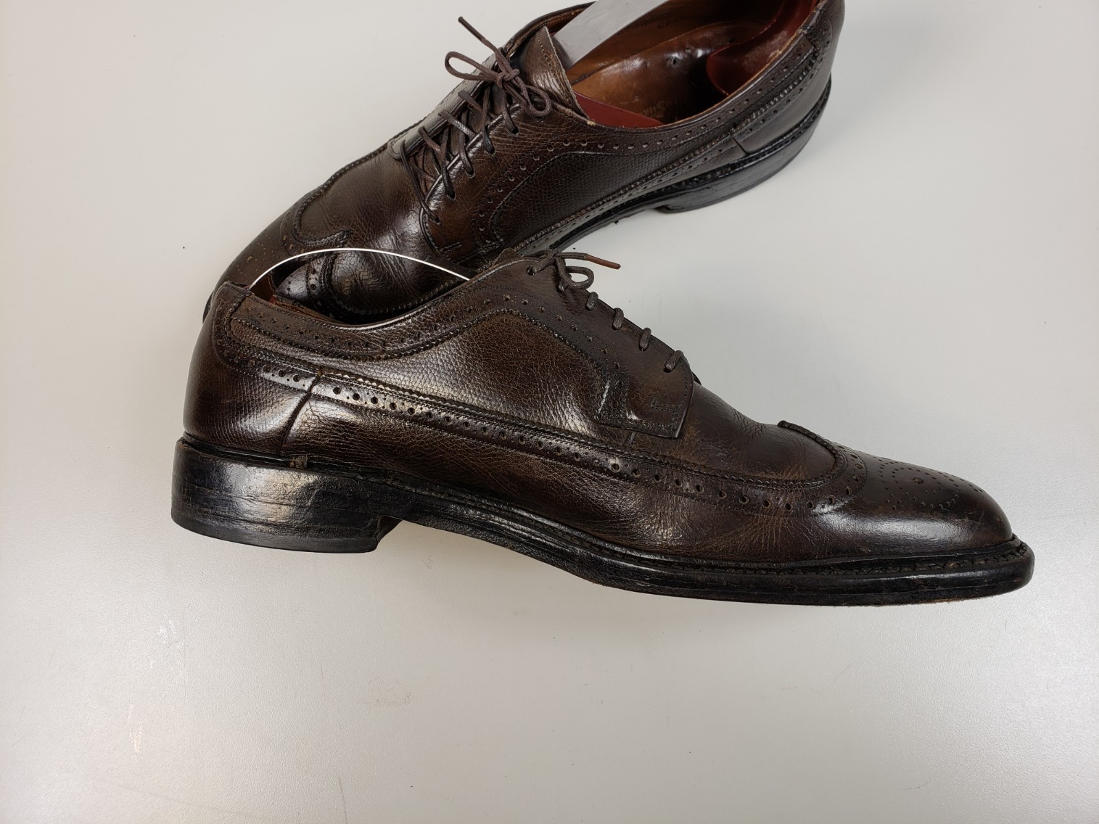 Vintage FRENCH SHRINER Collegians wingtip oxford dress shoes men's  11 B / AA