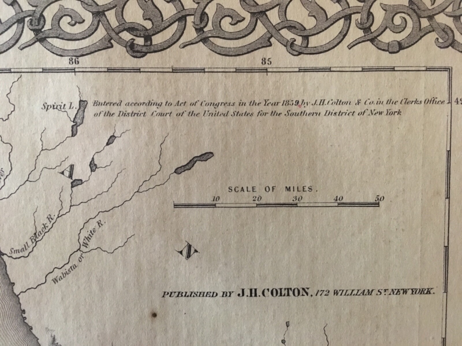 J.H. Colton’s 1859 Atlas Map of Lake Superior and Michigan