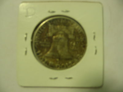 1961 D FRANKLIN HALF DOLLAR COIN  SILVER FLIPPED