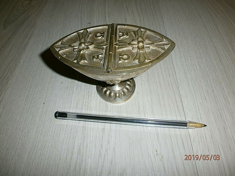 Ancienne Navette/Bronze ArgentÃ©/Gothique/Glise/Messe/No Encensoir/No Calice/6,5c