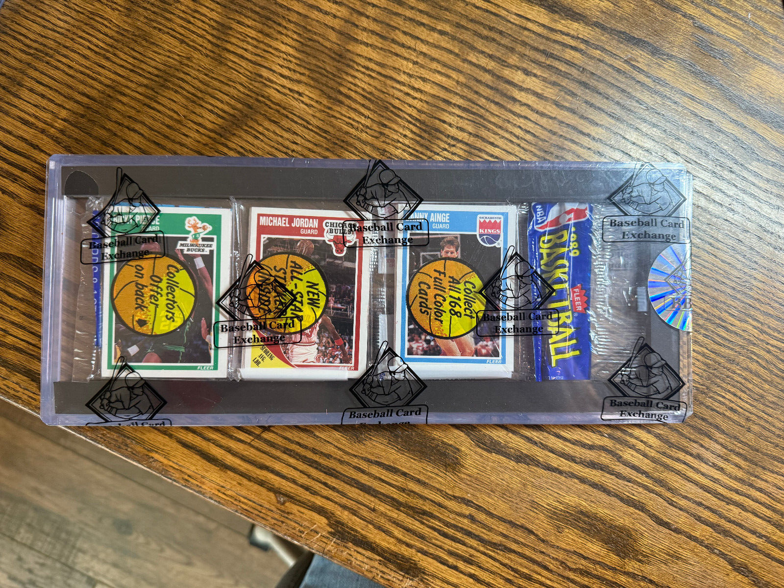 1989/90 Fleer Basketball BBCE Wrapped Rack Pack #2 Michael Jordan On Top Center