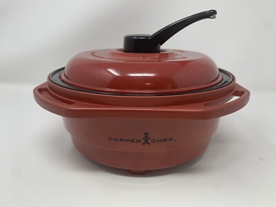 Copper Chef Microwave Grill Pan With Grill Press Lid &Accessories Red KK-1502