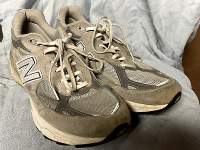 Men s New Balance 990 Sz 12.5 D Wide Gray Suede Running Shoes USA Made M990GL3
