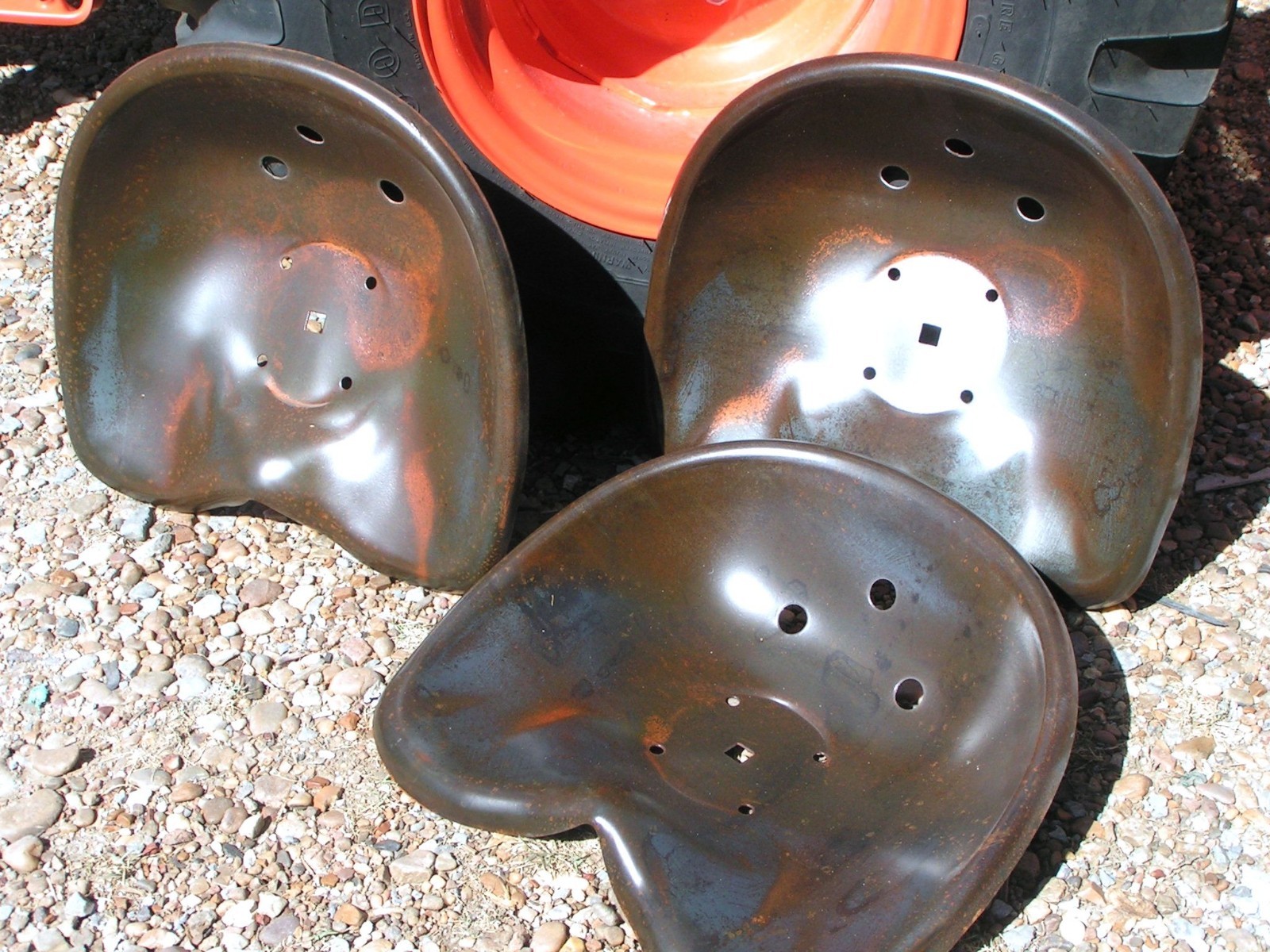 THREE DEEP Steel tractor Metal Farm machinery stool seat s New Old Style