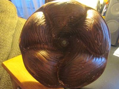 Vintage Retro USA Pottery 608 Candy/Nut Dish Two Tone Brown w/  handle 11