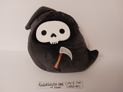 NWT 8'' Otto the Grim Reaper Skeleton w Shiny Scythe Squishmallow Plush Halloween