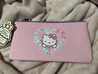 hello kitty sanrio blue pink and purple crystal special collection pencil pouch