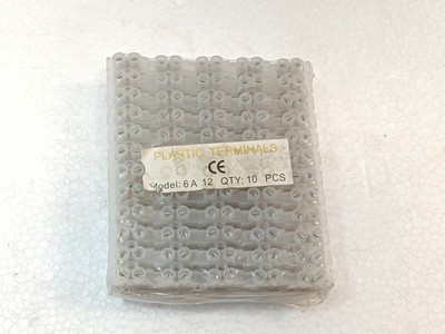 RS PRO RS464-9867 NON-FUSED TERMINAL BLOCK PVC 12-WAY 6A