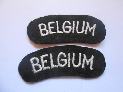2ww BELGIUM  nationality  cloth shoulder titles