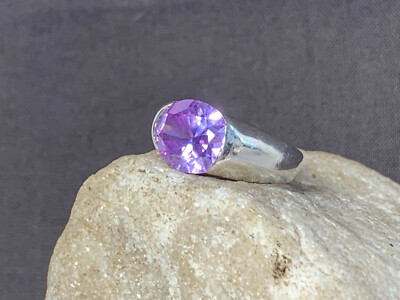 Sterling Silver Ring 5.86g Jewelry Sz 6.5 Band Oval Light