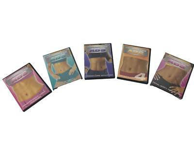 New ~ 5 DVD's ~ Crunchless Abs Workout~ High Intensity Cardio Core Sculpting 