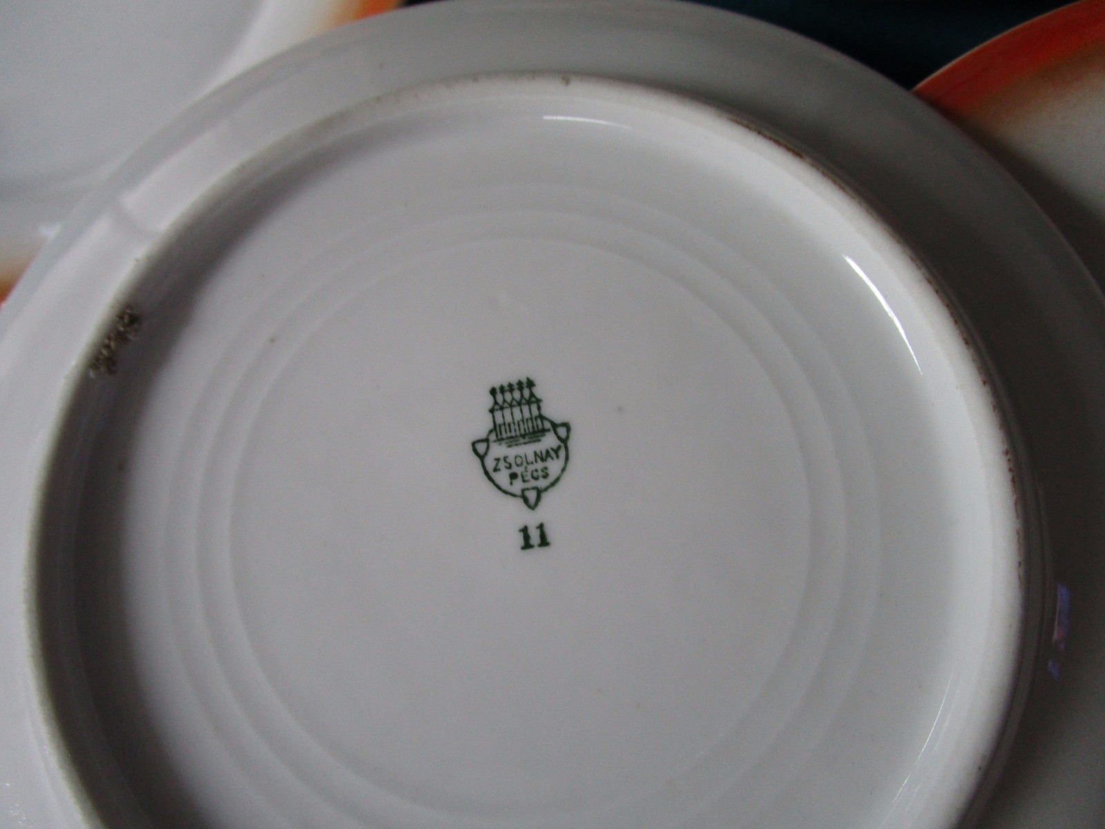 Zsolnay Pecs” Hungary 6 Cups/Saucers Greek Maidens Zsolnay Pecs” Hungary 6 Cups/Saucers Greek Maidens