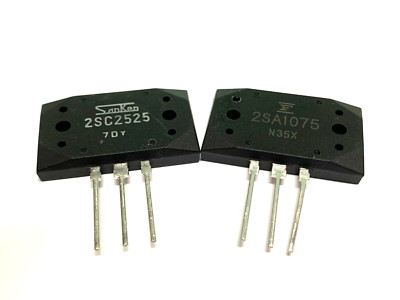 1 Pair 2SA1075 + 2SC2525 | PNP + NPN Audio  Power Amp | New Fujitsu+SANKEN