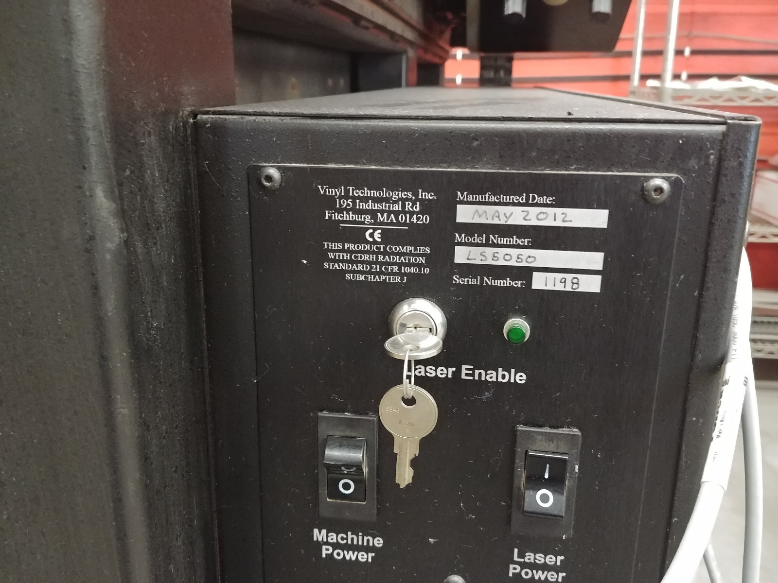 150W CO2 Laser -  Metal cutting and engraving - Vytek 150 watt 50