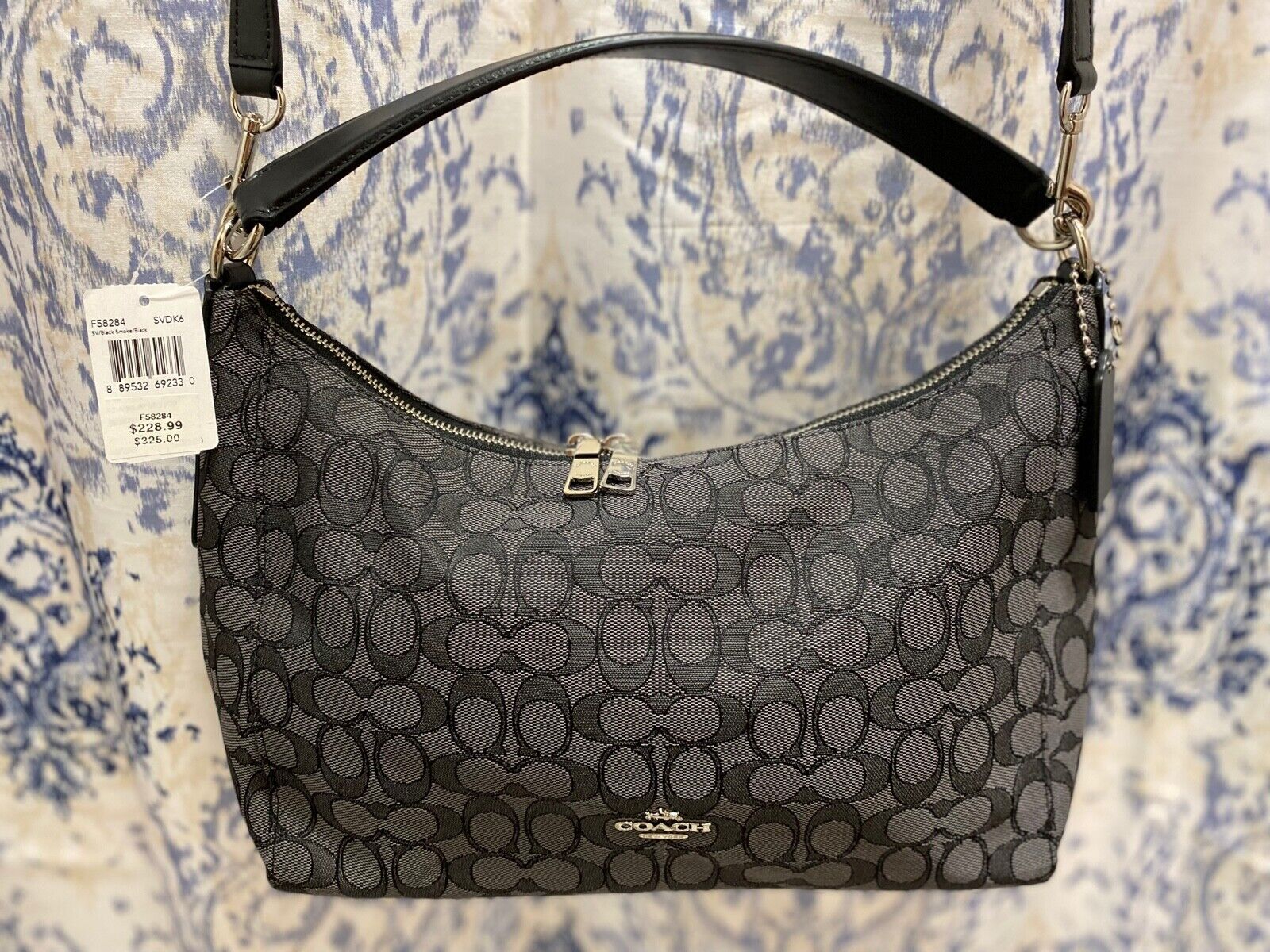 COACH NEW W/TAG EAST/WEST CELESTE HOBO SIGNATURE BAG (F58284 COACH NEW W/TAG EAST/WEST CELESTE HOBO SIGNATURE BAG (F58284