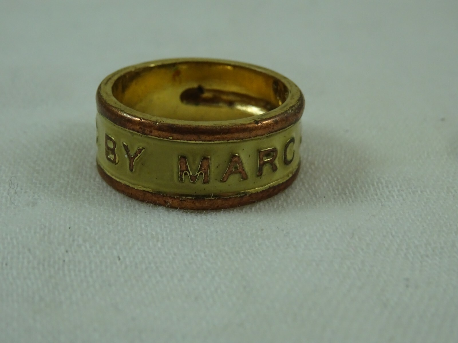 【即発送】Marc by Marc Jacobs Logo Band Ring Cream リング Marc Jacobs Logo Band Ring Beige size 9.5 | eBay