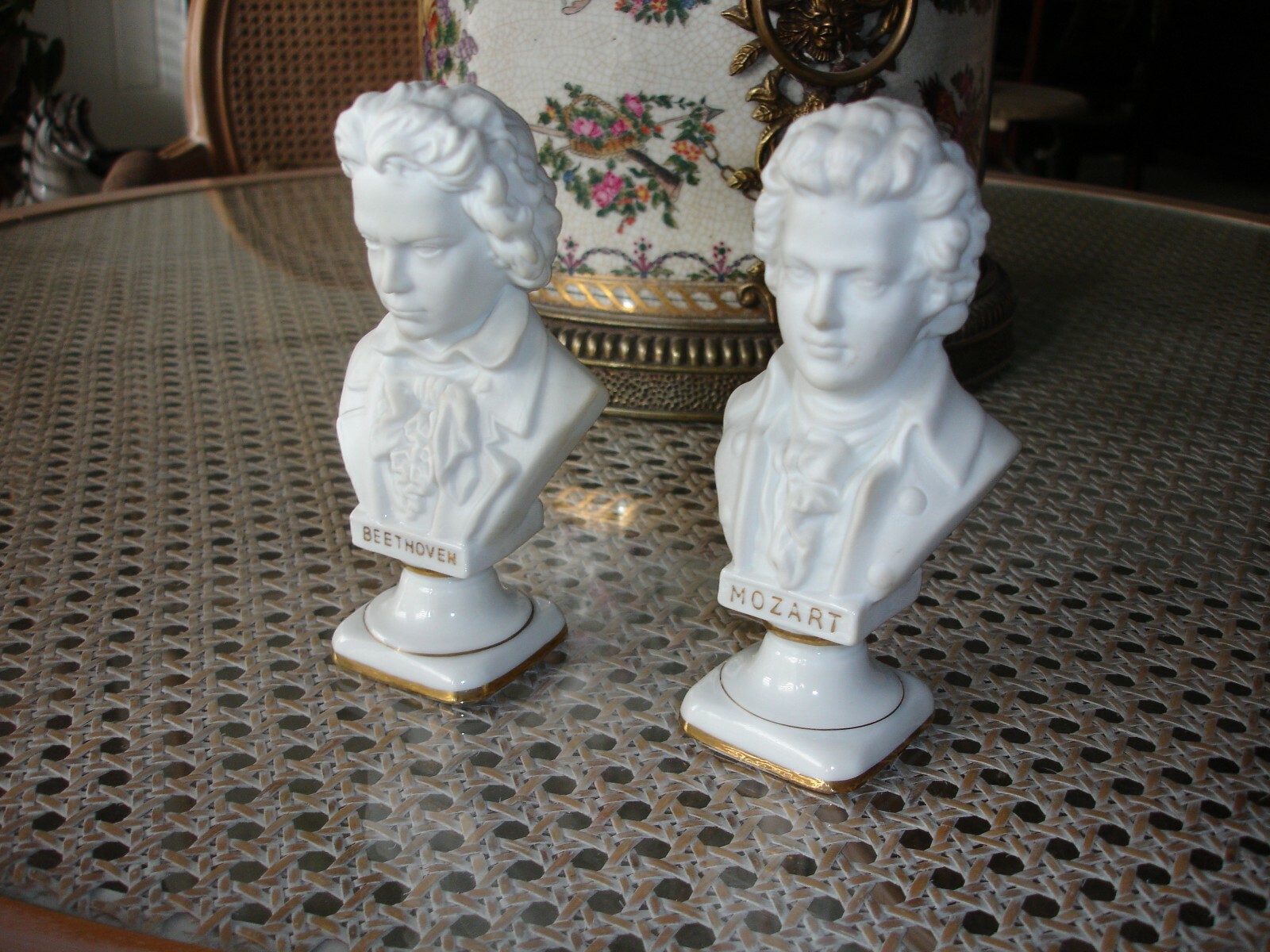 Porcelain Composer Busts Andrea by Sadek Beethoven and Mozart