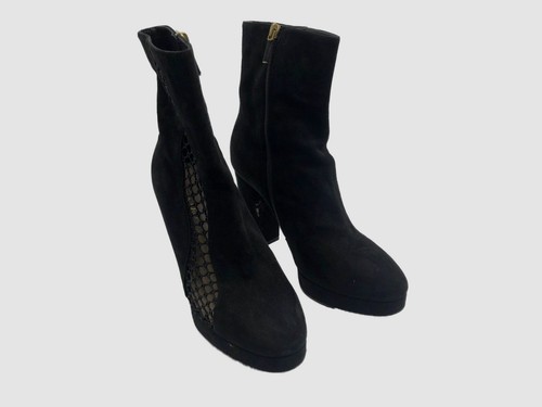 Christian Dior 黒 スエード ブーティ $1499 Dior Women's Black Diorabstract Suede Mesh Booties