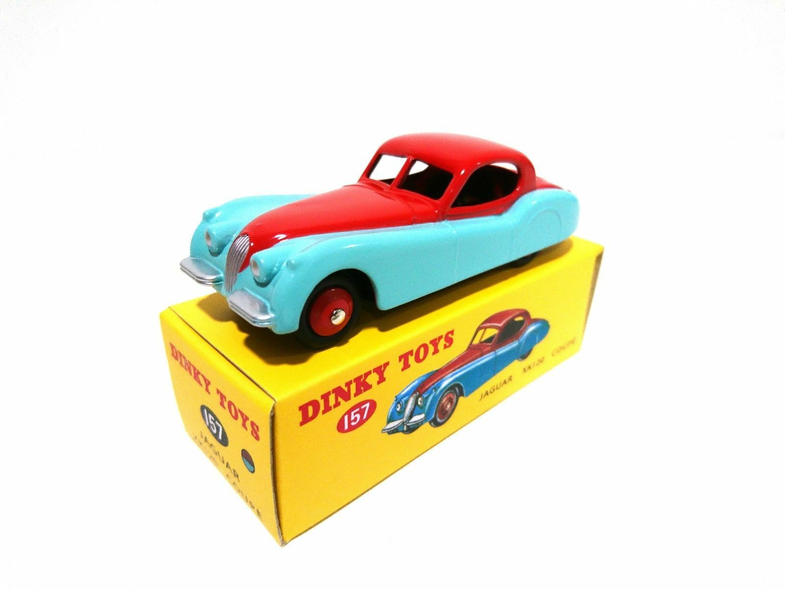 Dinky Toys 157 - JAGUAR XK120 coupé, Rouge/Bleu 1:43, Atlas